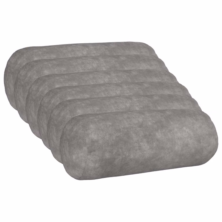 vidaXL Cuscino HEERLEN 6 pz Grigio Chiaro Fleece in microfibra