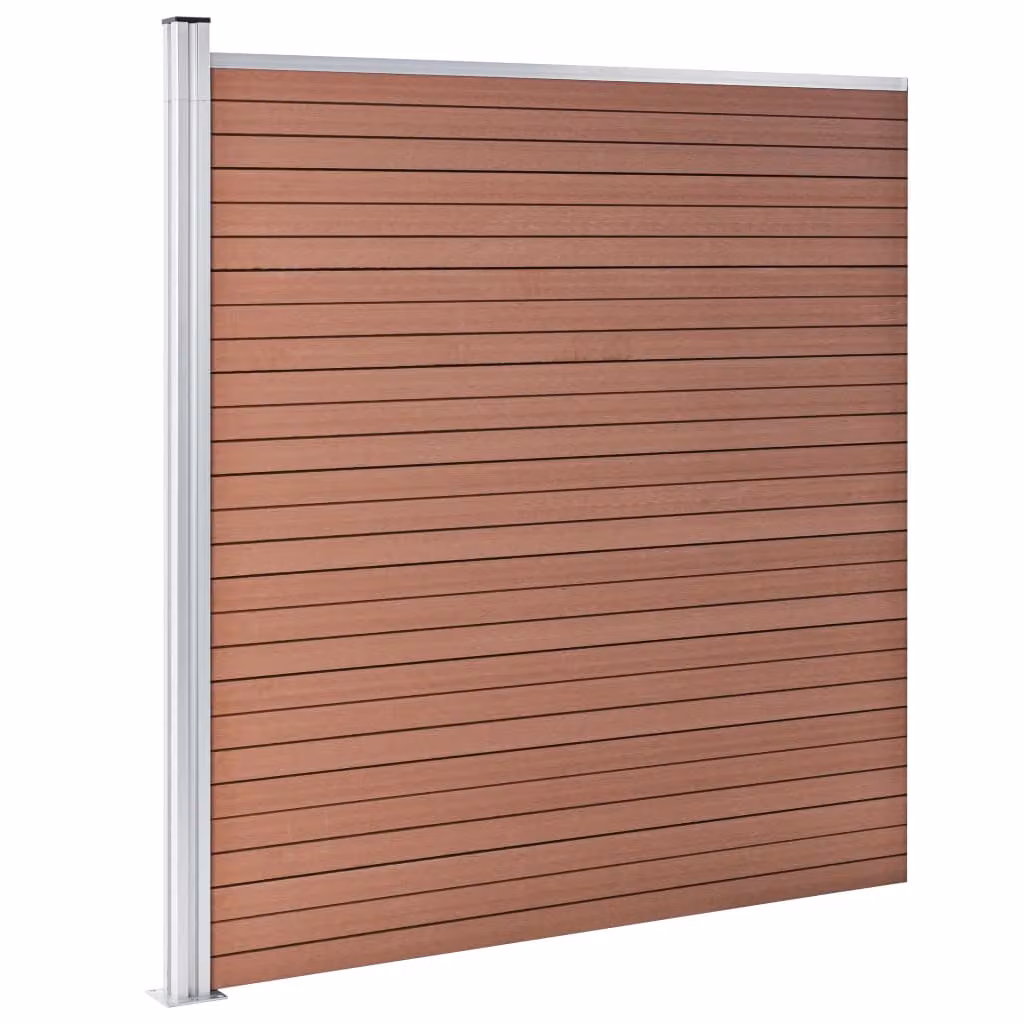 vidaXL Recinzione da giardino WPC 175x186 cm Marrone