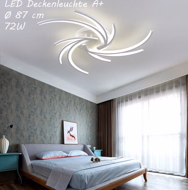 Plafoniera LED 2042-3white con telecomando Colore della luce da bianco caldo a bianco freddo regolabile dimmerabile paralume acrilico bianco Lampada da soffitto Lampada da illuminazione