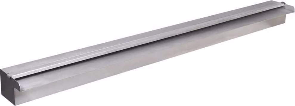 Fontana a cascata per piscina con LED Rettangolare in acciaio inox 90 cm