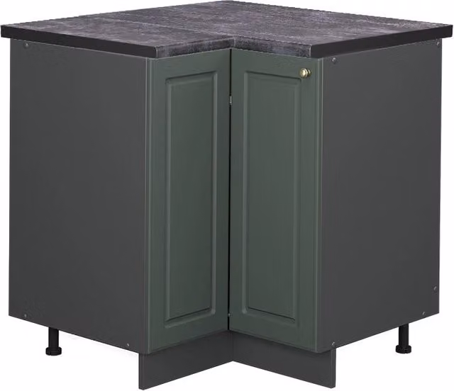 Mobile ad angolo cucina Fame-Line Verde-oro rustico/Antracite 80.5 cm, PL Antracite Vicco