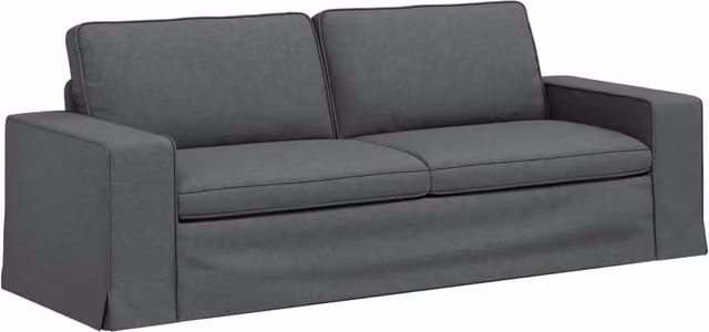 Divano | Divano da soggiorno | Sofa Grigio scuro 222 x 80 x 82 cm Tessuto