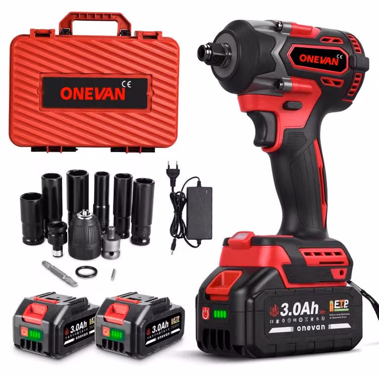 Avvitatore a percussione Accu da 500 Nm - 2 batterie agli ioni di litio da 3,0 Ah - 1,2 kg