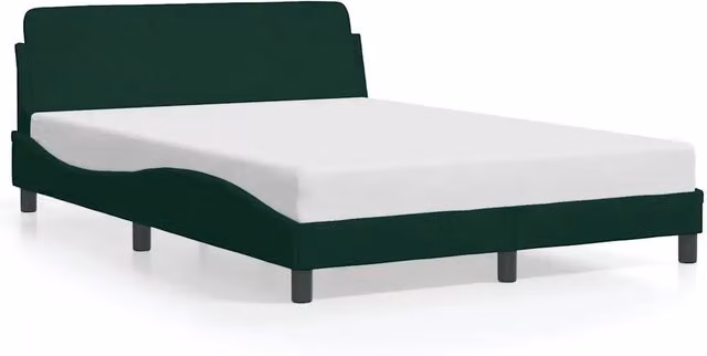 Giroletto Dover Letto Matrimoniale in Velluto Verde con Struttura in Legno e Metallo L/P/H: 120 x 200 cm