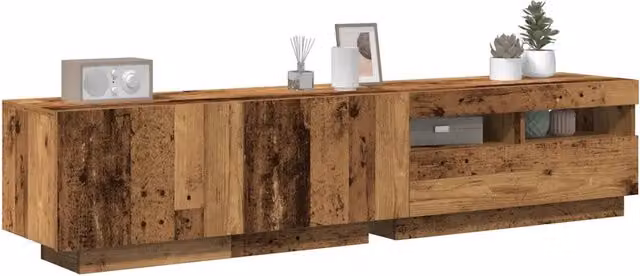 Mobile Porta TV con LED-Mobile per TV-Credenza TV Artigianale 180x35x40 cm Multistrato
