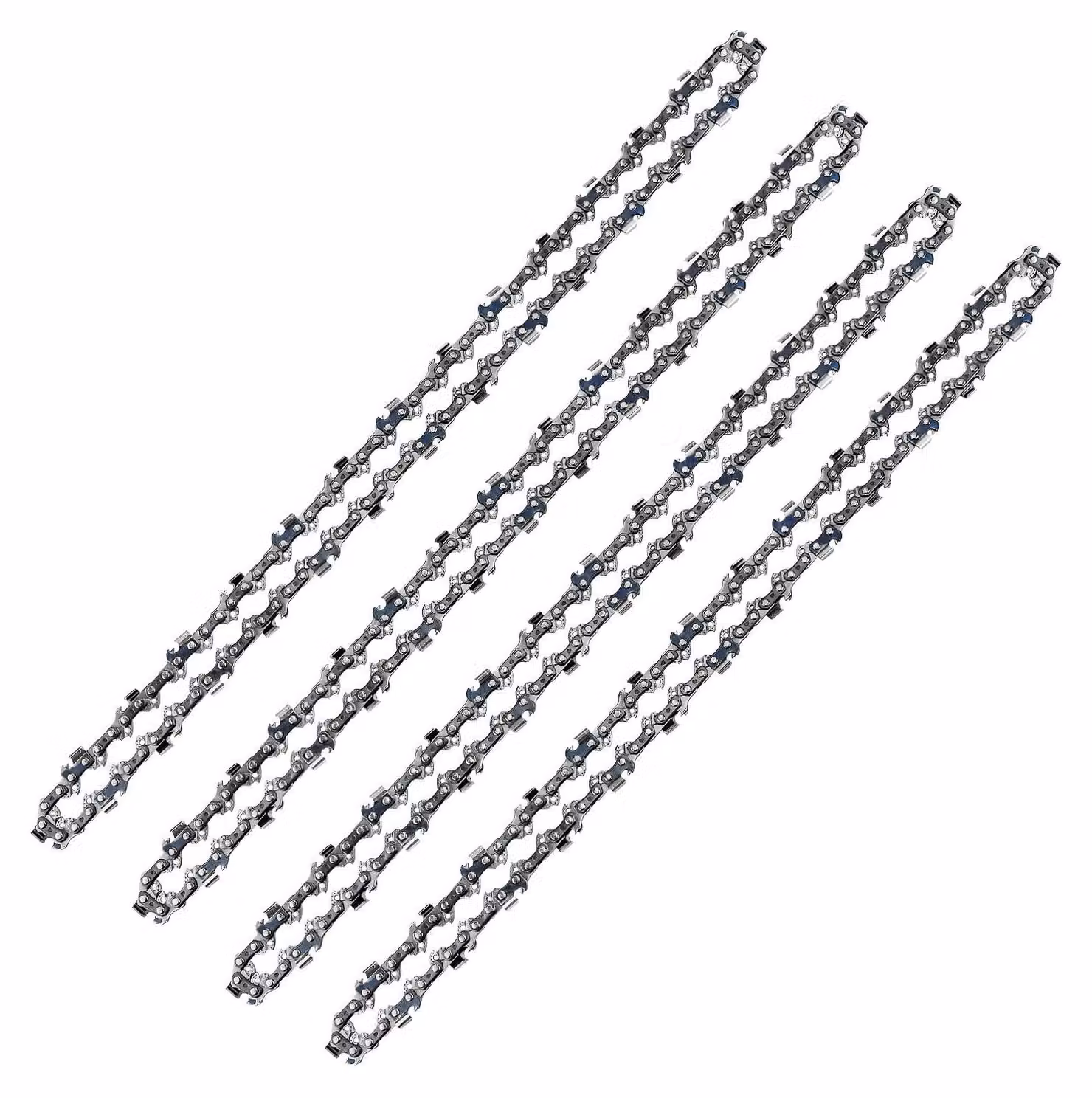 4 catene motosega da 40 cm, passo 3/8", passo di guida LP, 56 maglie, spessore 1,3 mm, a bassa rumorosità