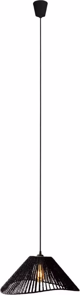 Lampada a sospensione AMALFI nera 1xE27x15W in carta, dimensioni: 165x45x45 cm, IP20, Maxlight