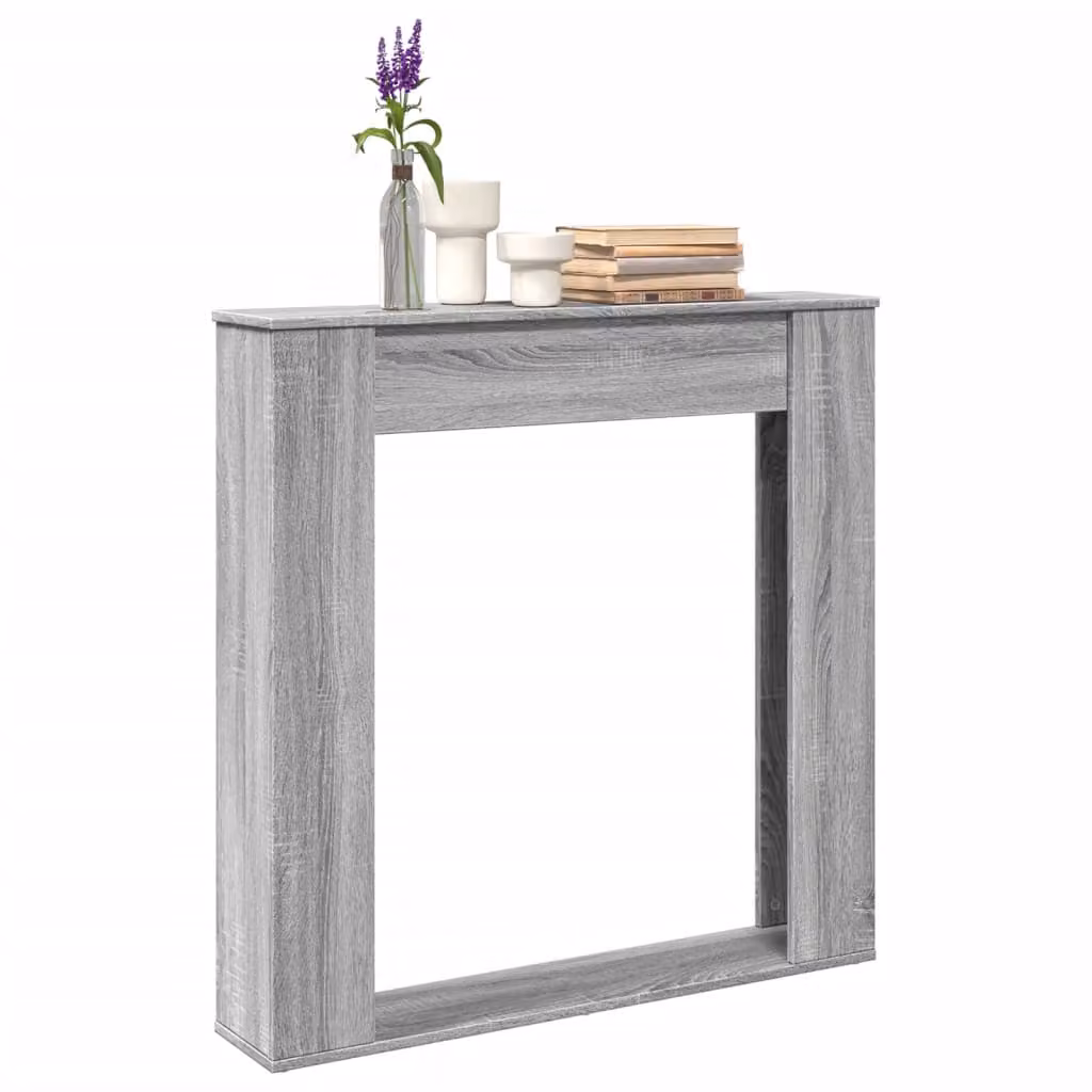 Cornice per Camino vidaXL Grigio Sonoma in Legno, L 100 cm x H 100 cm x P 20 cm