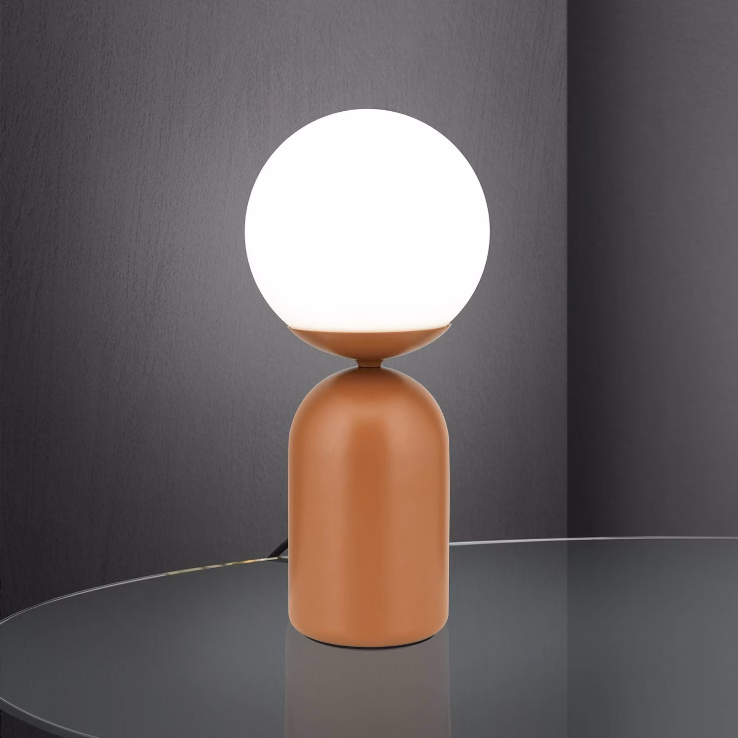 ORION Lampada da tavolo Stanley, Rosso, Soggiorno / Sala da pranzo, Ceramica, Moderno, Lampada da tavolo