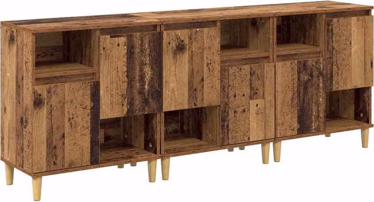 Sideboards 3 pcs Legno vecchio 60 x 35 x 70 cm