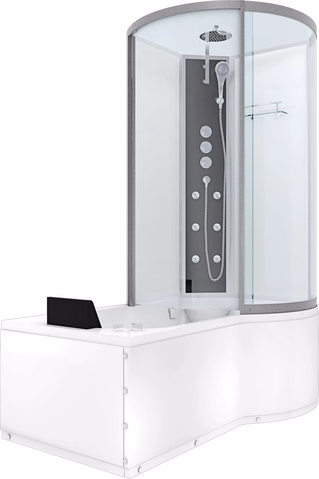 Combinazione Whirlpool Dusche K50-L02-WP-EC Duschkabine Wanne 170x100