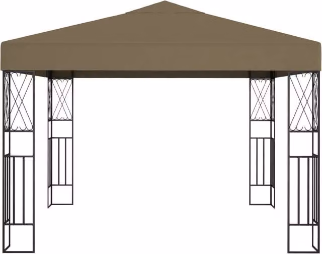 Gazebo 3x3 m Grigio Talpa in Tessuto 312269