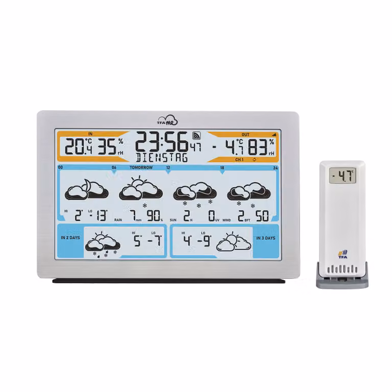 TFA® 35.8100.54 TFA® TFA.me ID-02 Wetterstation silber