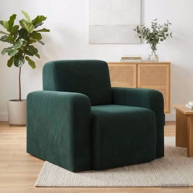 Divano Sedia-Poltrona Verde Scuro Velluto 739477