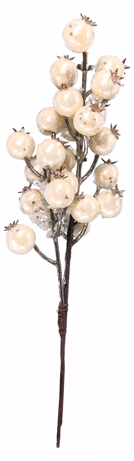 Ramoscello natalizio con bacche, 37 cm, bianco, variante 3
