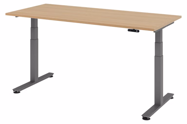 Scrivania elettrica bümö XDSM - Struttura: grafite, dimensioni: 180 x 80 cm, finitura: rovere