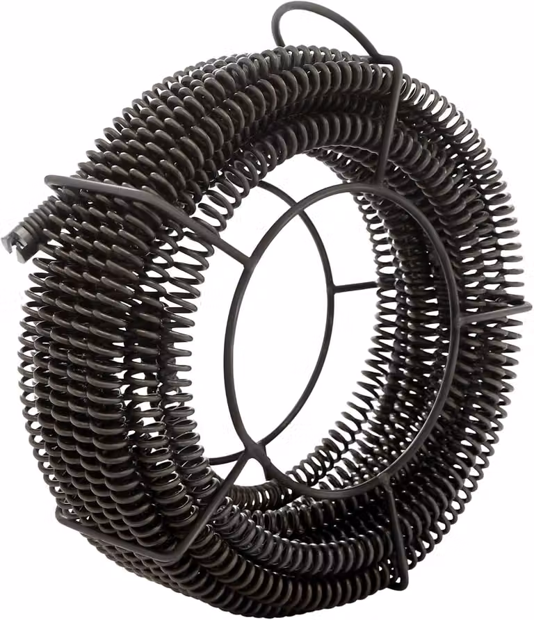Kit di spirale per la pulizia dei tubi di scarico, diametro 22 mm, lunghezza 14 metri, in acciaio al manganese, per fognature e scarichi