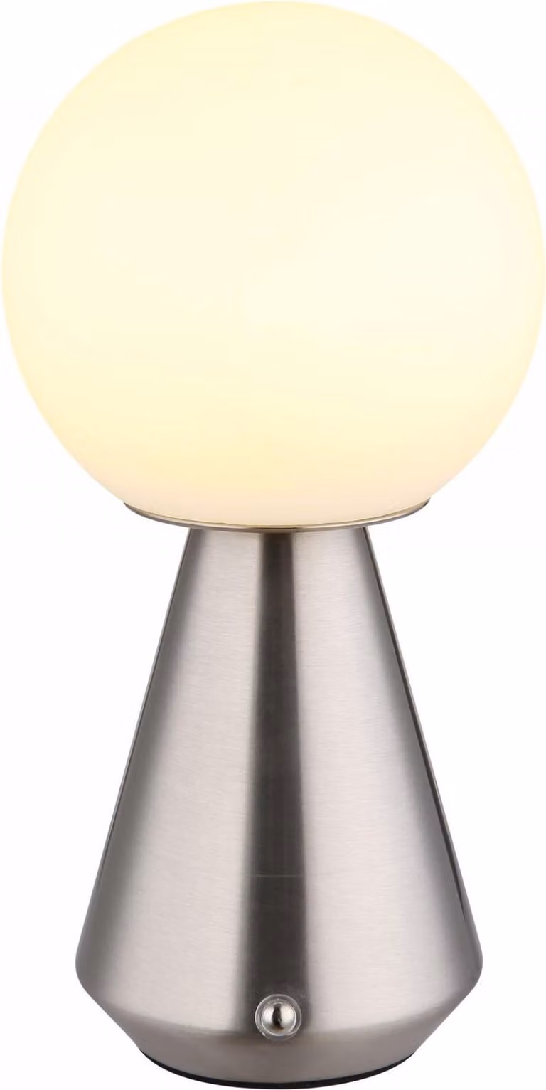 Lampada da tavolo a LED, argento, touch, dimmerabile, H 23,5 cm