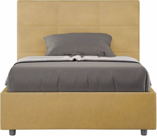 Letto 1 Piazza e Mezzo 120x190 cm con Rete Mika Ocra