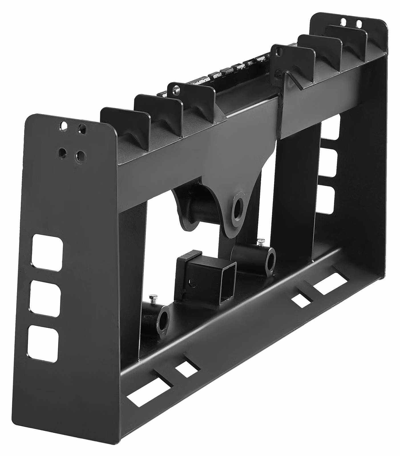 Minipala SucceBuy con capacità di carico di 1814 kg, attacchi per forche per pallet da 1150 mm, dotata di gancio di traino da 50,8 mm e boccole a lancia, compatibile con trattori caricatori con attacco rapido, solo telaio.