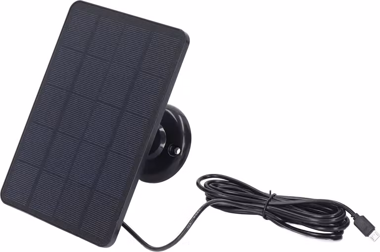 Pannello solare 4W caricabatteria Micro USB fotocamera ricarica pannello solare per elettrodomestici (nero)