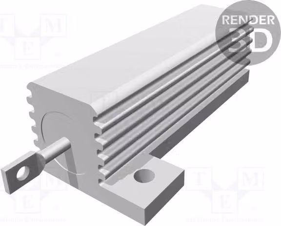 1 x Resistenza: Resistenza a filo con dissipatore di calore, 1,5 kΩ, regolabile tramite vite, 50 W, codice prodotto 1-1625984-9
