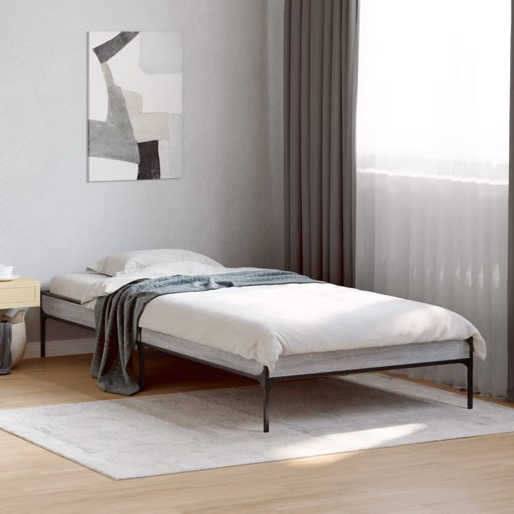 vidaXL Giroletto senza Materasso in Rovere Sonoma, L/P/H: 90 x 190 x 30 cm