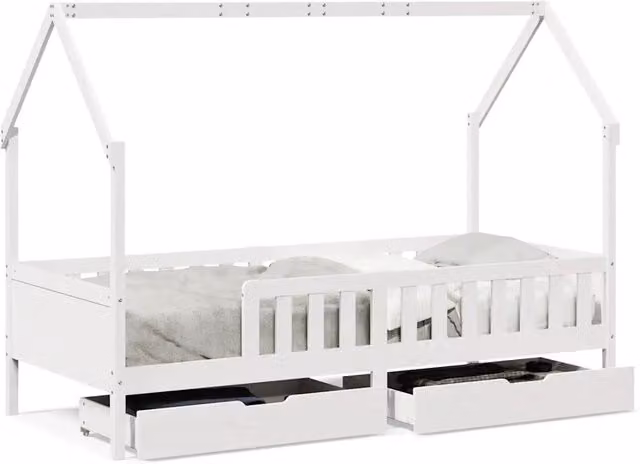 Giroletto per Bambini | Letto Infantile | Lettino con Cassetti 90x190cm Legno Massello Pino