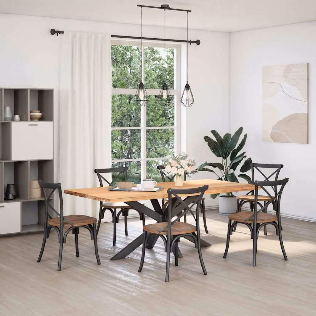 Gamba per Tavolo da Pranzo a Forma di Ragno Antracite 150x78x(72-73) cm Acciaio