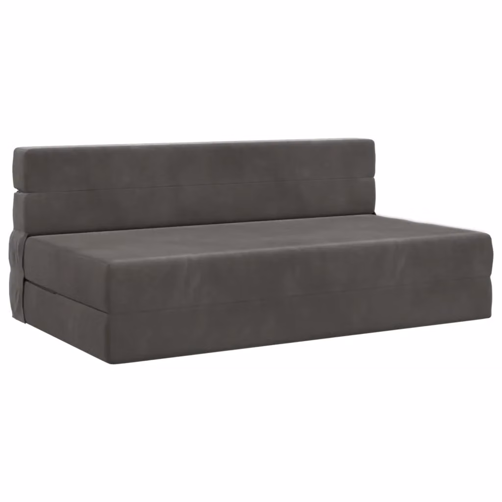 Divano Letto Pieghevole Moderno vidaXL in Tessuto Grigio L: 152 cm, P: 86,5 cm, H: 60 cm – 2