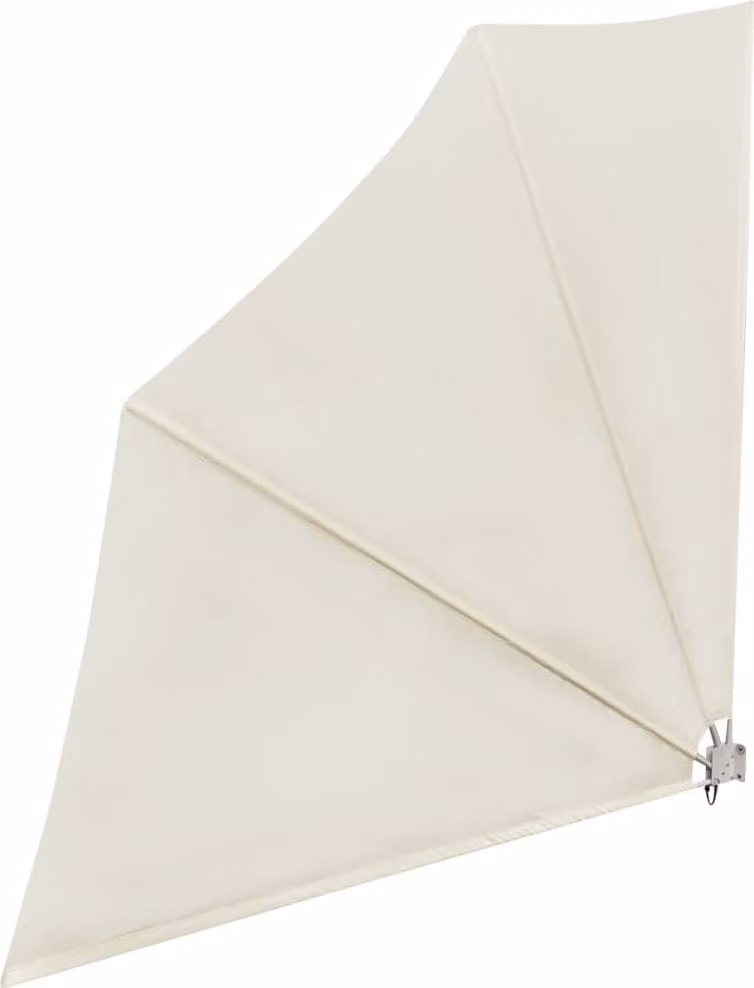 Tenda Laterale per Balcone Pieghevole Crema 140x140 cm