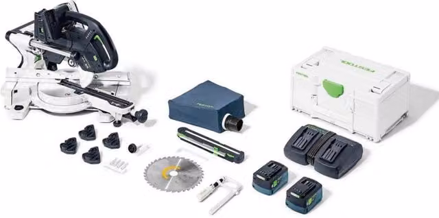 Troncatrice Festool KSC 60 EB 5,0 I-Plus con 2 batterie da 5,0 Ah, TCL6 e SYS3 M 437