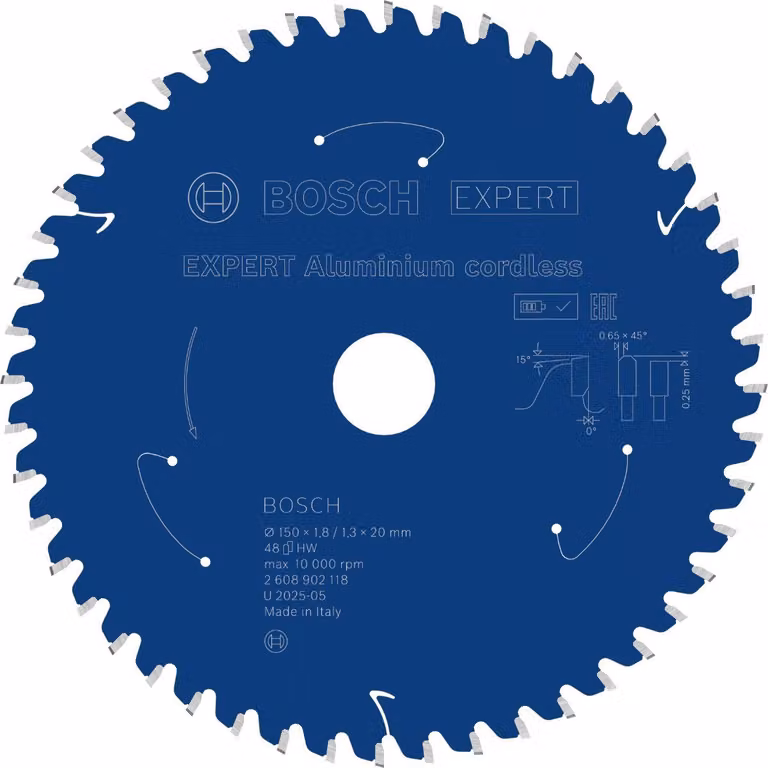 Lama circolare Bosch EXPERT per alluminio, 150x20 mm, Z48