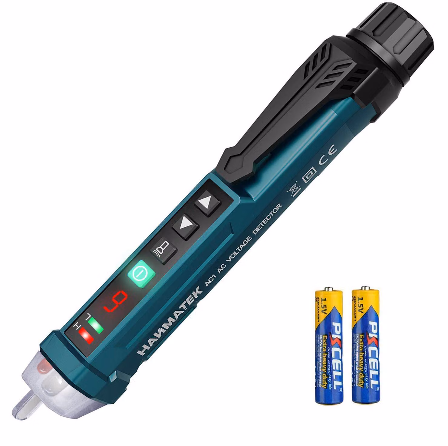 Localizzatore di tensione senza contatto, da 12 a 1000V, con segnale acustico e indicatore luminoso