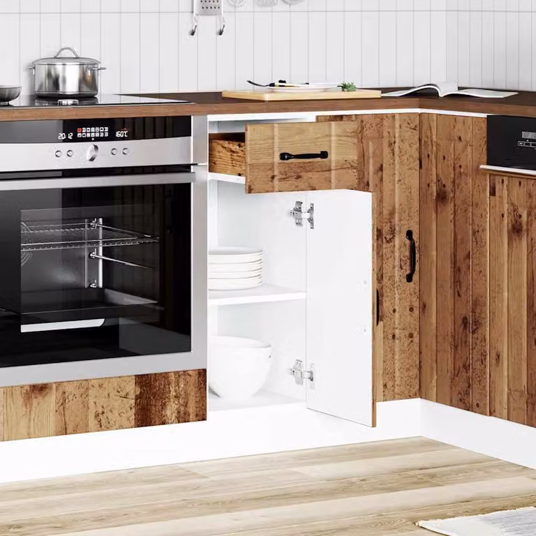 vidaXL Base da Cucina Lucca Legno Antico in Legno Multistrato