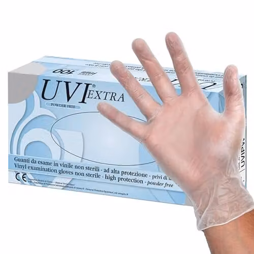Guanti Vinile Uvi Extra Pz 100 Xl