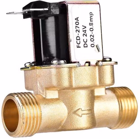 Elettrovalvola da 1/2 pollice - tipo a lamella normalmente chiusa - in ottone - resistente alla corrosione - a basso consumo energetico - facile da installare - valvola per acqua