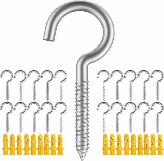 Set di ganci metallici resistenti, 20 pezzi, per vari usi