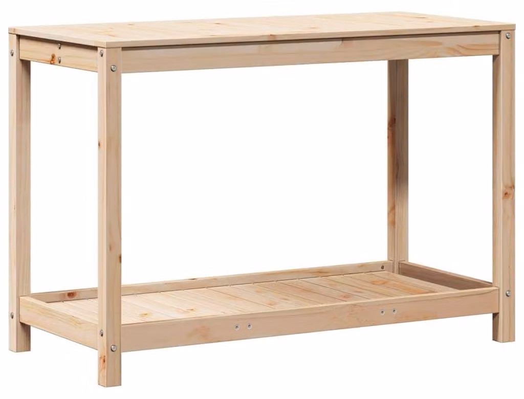 Solidchoice - Tavolino da fioriera in legno massello di pino, 108x50x75 cm