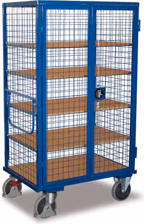 Carrello a ripiani Variofit saldato con chiusura a maniglia sw-800.987