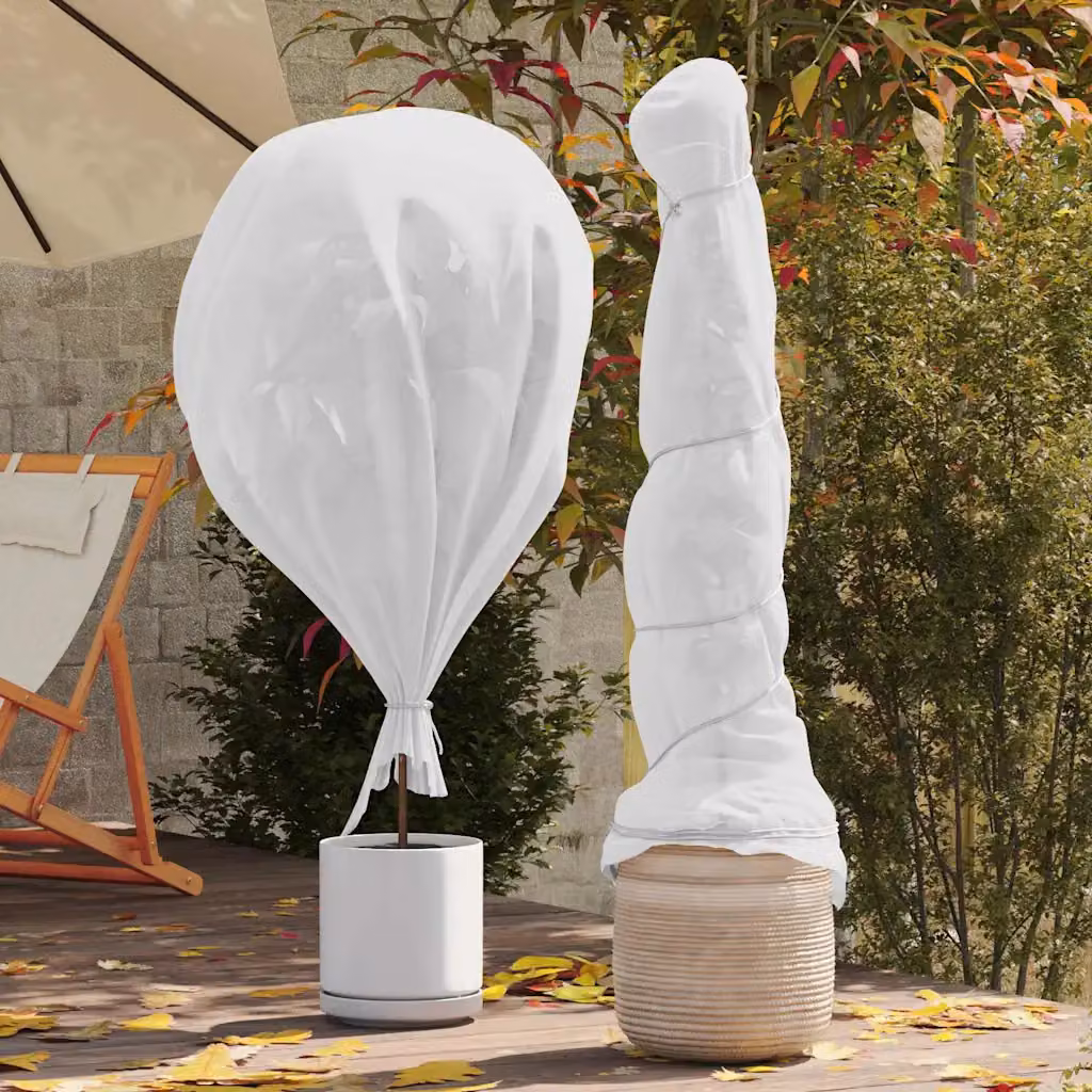 vidaXL Telo in pile bianco per la protezione invernale delle piante, L: 3,2 m x P: 50 cm