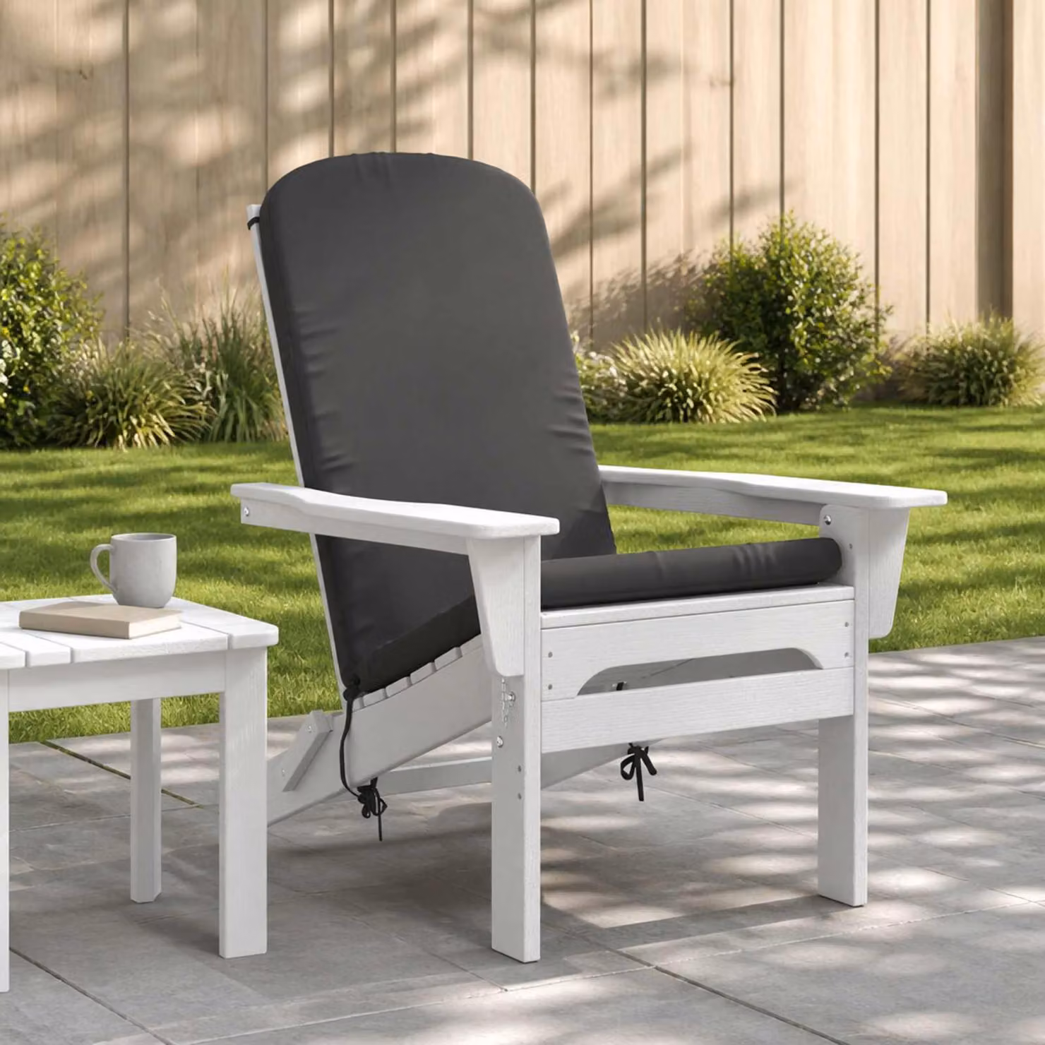 Cuscino per Lounger Sole vidaXL GEMERT Antracite in Poliestere con Rivestimento Lavabile e Resistente ai Raggi UV
