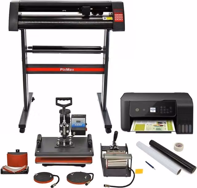 PixMax Stampante e Plotter da Taglio per Sublimazione Dye Sublimation in Bianco e Nero