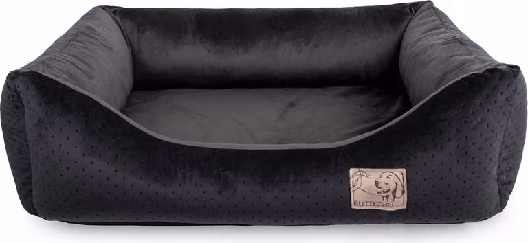 Letto per cani Premium Velvet Black L - 93x77x22 cm | Divano morbido per cani e gatti