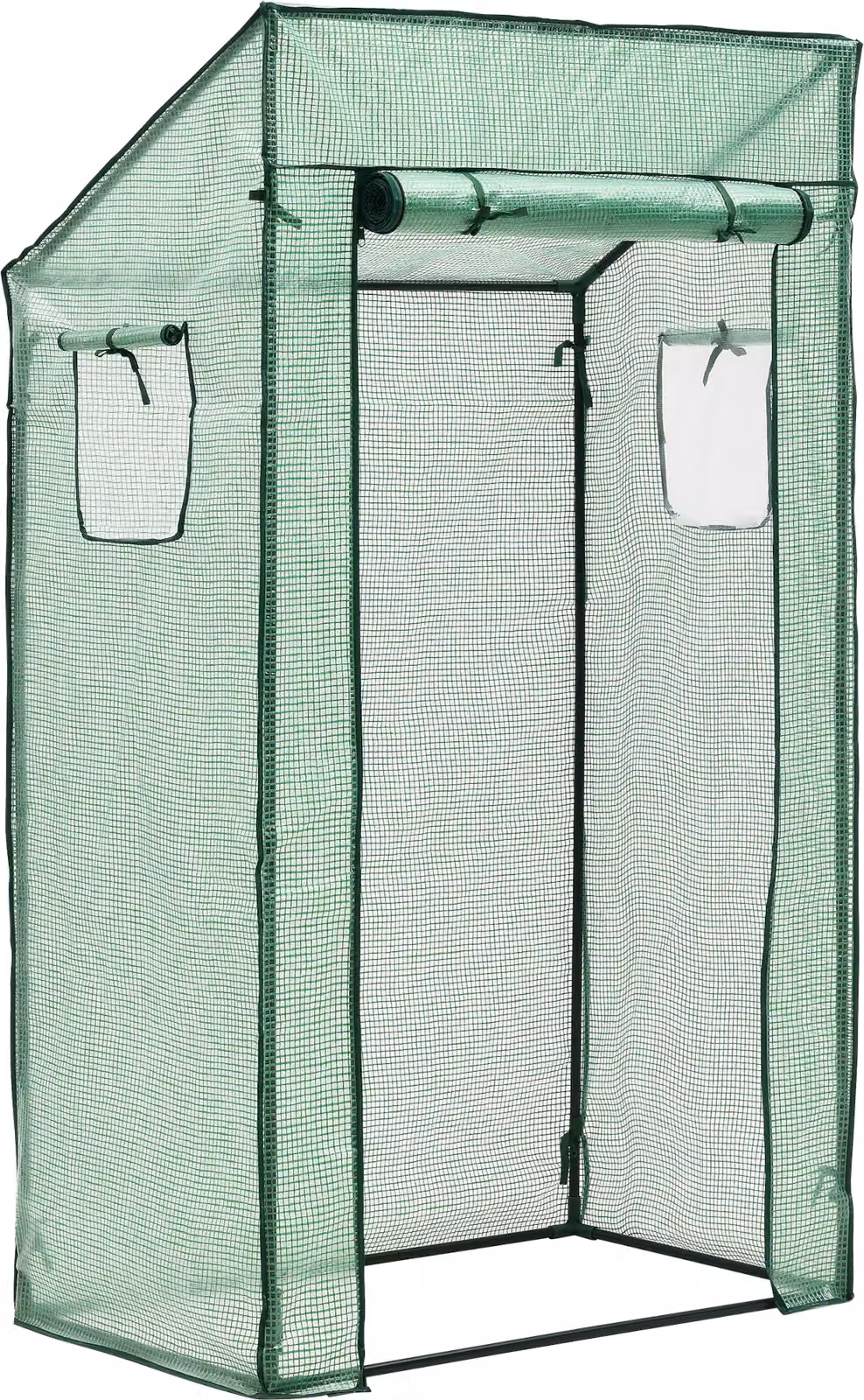 Serra per pomodori Marzano 100 x 60 x 174 cm con tetto monofalda Serra con struttura in acciaio Verde