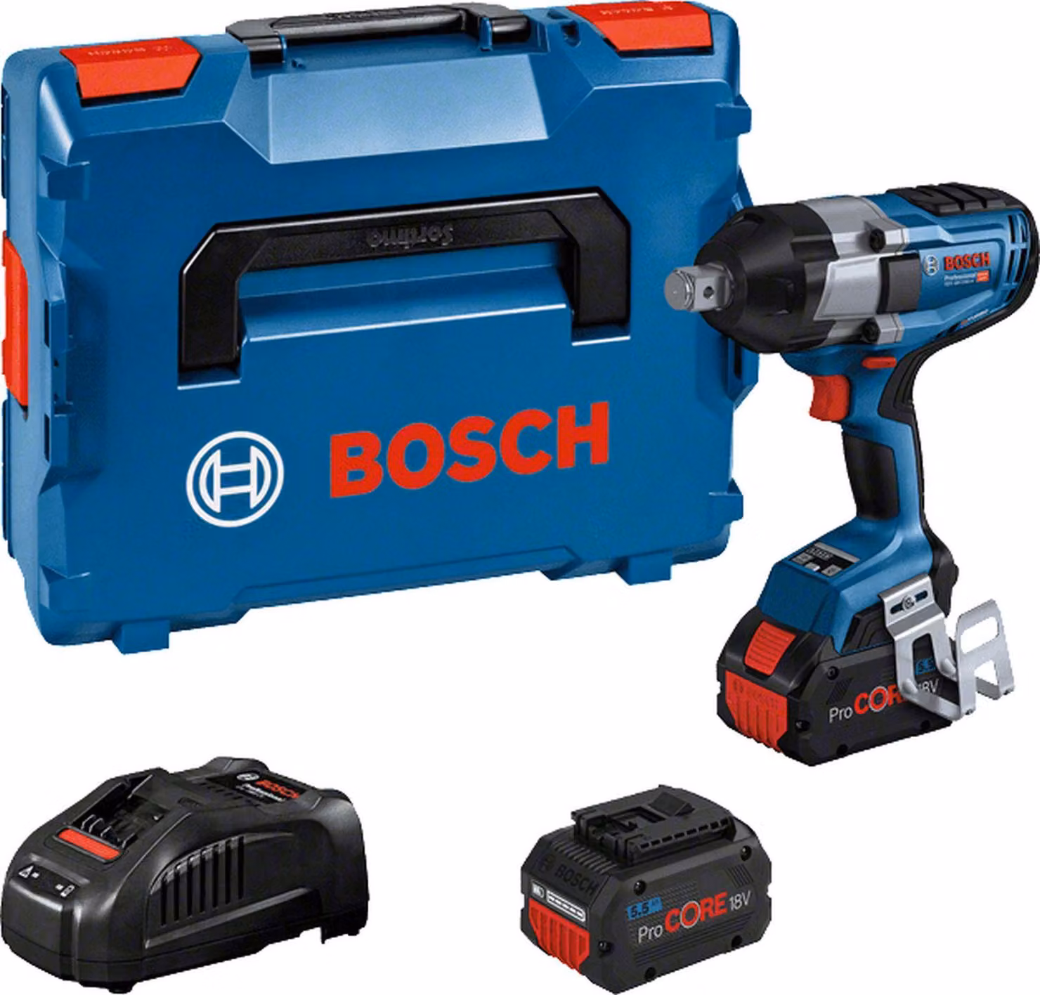 BOSCH Professional 06019J8503 BOSCH Professional GDS 18V-1050 H Set di trapani a percussione a batteria 18,0 V, con 2 batterie ricaricabili