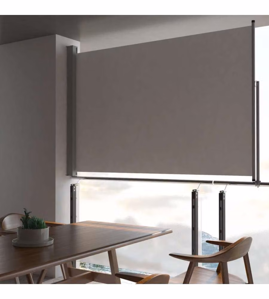 Tenda da Sole Laterale Retrattile 160 x 300 cm Grigia