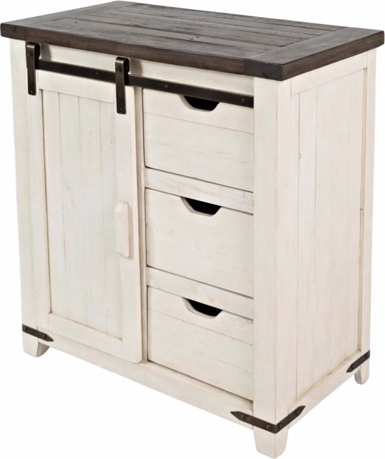 Credenza FURNLUX Avola Brown And Cream White 82cm / Colore principale: Beige / Dimensioni: 82 x 87 x 44 cm
