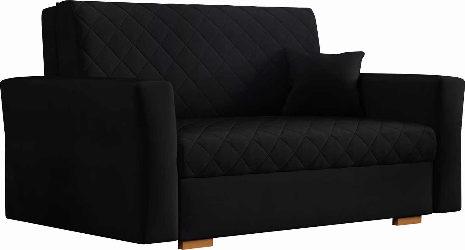 MIRJAN24 Divano letto Viva Caro II, divano imbottito a due posti con rete e funzione letto, divano elegante (Zanzibar 190)