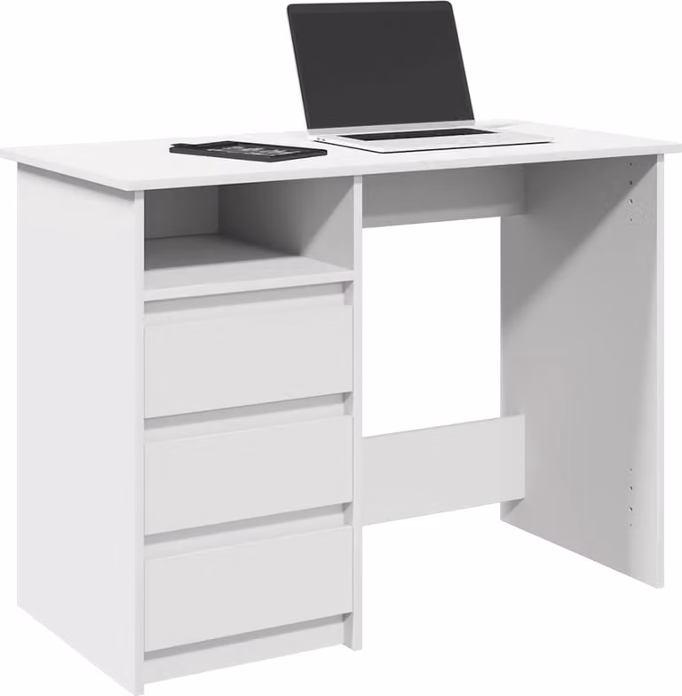 Maison Exclusive - Scrivania bianca 102x50x75 cm Materiale ligneo